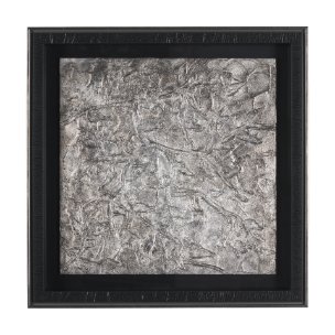 Pewter Leaves II by Morgan McLaren a Framed Art Print Matted under Glass
