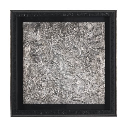 15334 - Pewter Leaves II by Morgan McLaren a Framed Art Print Matted under Glass