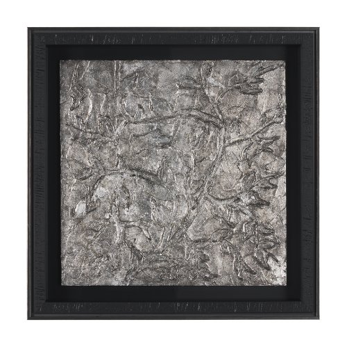 15335 - Pewter Leaves III by Morgan McLaren a Framed Art Print Matted under Glass