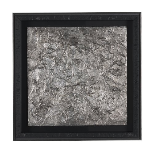15336 - Pewter Leaves IV by Morgan McLaren a Framed Art Print Matted under Glass