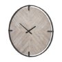 70691 - Rani Matte Black Metal w/ Wood Wall Clock