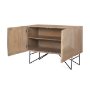 70682 - Darwin Light Brown Wooden 2 Door w/ 2 Shelves Accent Cabinet
