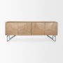 70683 - Darwin Light Brown Wooden 4 Door w/ 2 Shelves Sideboard
