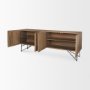 70683 - Darwin Light Brown Wooden 4 Door w/ 2 Shelves Sideboard