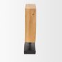 70693 - Renaya Light Brown Wood w/ Matte Black Metal Base Table Clock