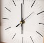 70693 - Renaya Light Brown Wood w/ Matte Black Metal Base Table Clock
