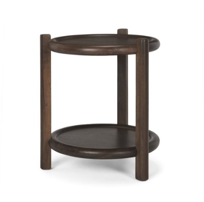 70638 - Romi Dark Brown Wood w/ Bottom Shelf Round Accent Table