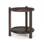 70638 - Romi Dark Brown Wood w/ Bottom Shelf Round Accent Table