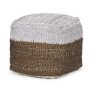 70760 - Samiya Jute w/ White Cotton Pouf