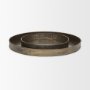 70517 - Varun Round Antiqued Brass Metal Tray (Set of 2)