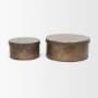 70518 - Josephine Round Antique Gold Metal Box (Set of 2)