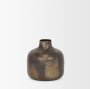 70554 - Daya Short Antiqued Gold Metal Vase