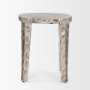 70615 - Randy Textured Silver Nickel Cast Aluminum Metal Accent Table