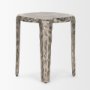 70615 - Randy Textured Silver Nickel Cast Aluminum Metal Accent Table