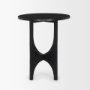 70617 - Sobi Textured Matte Black Round Metal Accent Table