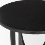 70617 - Sobi Textured Matte Black Round Metal Accent Table
