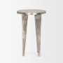 70618 - Maggie Textured Silver Nickel Cast Aluminum Metal Accent Table