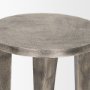 70618 - Maggie Textured Silver Nickel Cast Aluminum Metal Accent Table