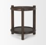 70638 - Romi Dark Brown Wood w/ Bottom Shelf Round Accent Table