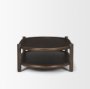 70639 - Romi Dark Brown Wood w/ Bottom Shelf Oval Coffee Table