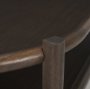 70639 - Romi Dark Brown Wood w/ Bottom Shelf Oval Coffee Table