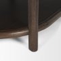 70639 - Romi Dark Brown Wood w/ Bottom Shelf Oval Coffee Table