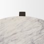 70680 - Bianca Dark Brown Wood w/ Marble Round Accent Table