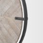 70691 - Rani Matte Black Metal w/ Wood Wall Clock