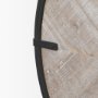 70691 - Rani Matte Black Metal w/ Wood Wall Clock