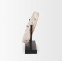 70692 - Raja Matte Black Metal w/ Wood Table Clock