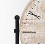 70692 - Raja Matte Black Metal w/ Wood Table Clock