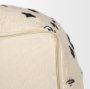 70759 - Saanvi Wool w/ Cream and Black Stitched Cross Patterned Pouf
