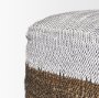 70760 - Samiya Jute w/ White Cotton Pouf