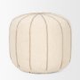 70761 - Sachi Beige w/ Stitching Pouf