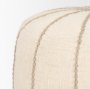 70761 - Sachi Beige w/ Stitching Pouf