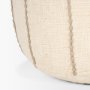 70761 - Sachi Beige w/ Stitching Pouf