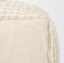70762 - Sakaye Beige w/ Cream Stitched Patterned Pouf