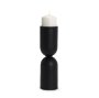 70709 - Qamra Tall Black Metal Pillar Candle Holder