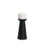 70714 - Quadir Medium Matte Black Metal Candle Holder