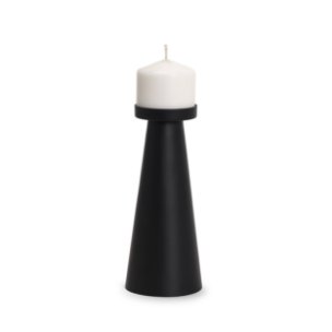 Quadir Tall Matte Black Metal Candle Holder