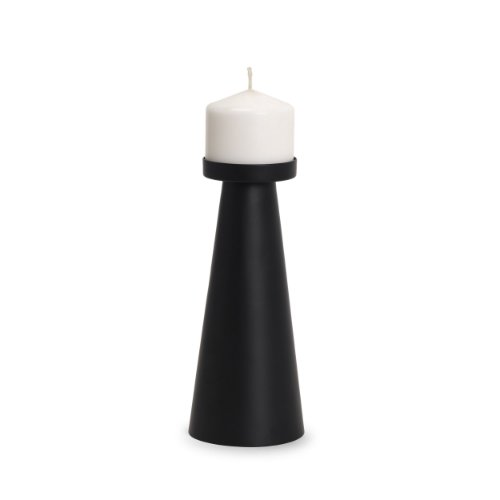 70715 - Quadir Tall Matte Black Metal Candle Holder