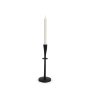 70717 - Qwin Matte Black Cast Aluminum Medium Candle Holder