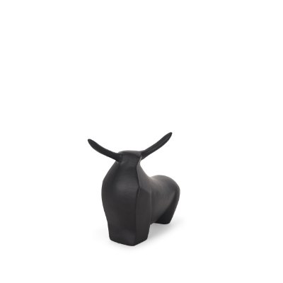 70719 - Radu Small Matte Black Metal Bull Decorative Object
