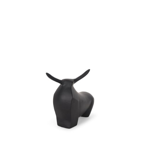 70719 - Radu Small Matte Black Metal Bull Decorative Object