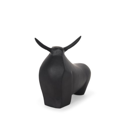 70720 - Radu Large Matte Black Metal Bull Decorative Object