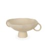 70722 - Radka Beige Textured Large Metal Decorative Bowl