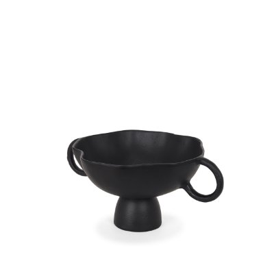 70723 - Radka Small Matte Black Metal Decorative Bowl
