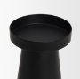 70713 - Quadir Short Matte Black Metal Candle Holder