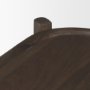 70640 - Romi Dark Brown Wood w/ 3 Shelves Oval Console Table