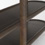 70640 - Romi Dark Brown Wood w/ 3 Shelves Oval Console Table